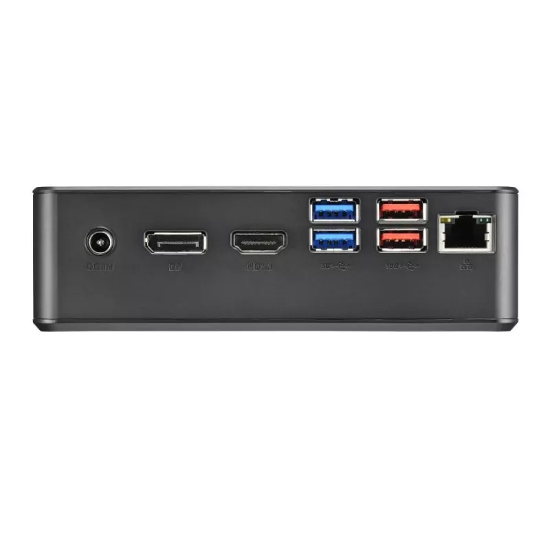 Shuttle XPC Nano PC NC40U, Intel Celeron 7305U, 1x HDMI, 1x DP, 1x USB-C/DP, 6x USB3.2, 1x zatoka 2,5 cala, 2x M.2, 1x LAN, RAID, praca 24/7, w zestawie VESA i stojak