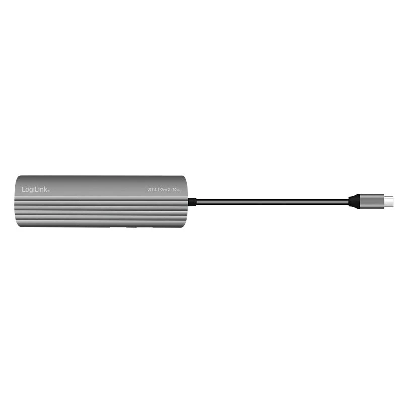 LogiLink USB 3.2 Gen2 Hub 4+1-port 2x USB-A 2x USB-C PD 100W aluminium