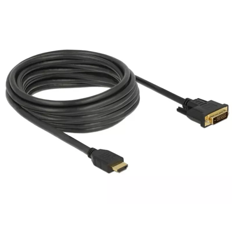 adapter kablowya wideo DeLOCK 85656 5 m HDMI Typ A DVI Czarny