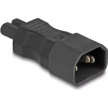 DeLOCK Adapter zasilania IEC 60320 - C14 do gniazda C7 2,5 A Czarny