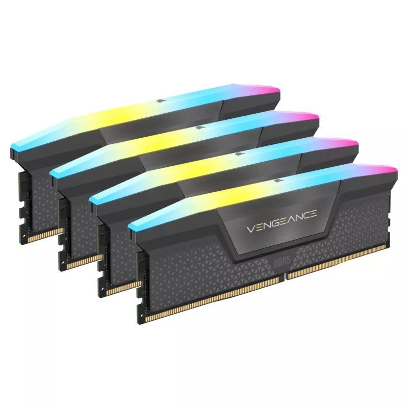 DIMM 64 GB DDR5-6000 (4x 16 GB) Quad-Kit, pamięć czarna, CMH64GX5M4B6000C36, Vengeance RGB, INTEL XMP