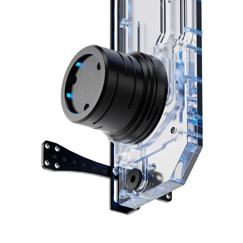 Singularity Resonance 2.0 Single D5 Distro Plate — Płyta dystrybucyjna z pojedynczą pompą D5 i zbiornikiem wyrównawczym do niestandardowego chłodzenia wodnego