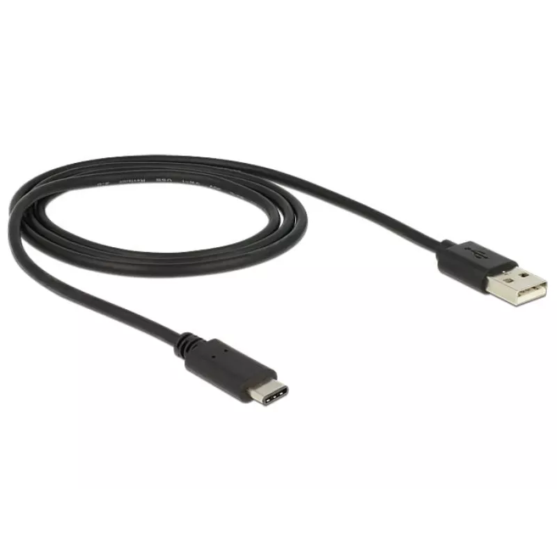 Kabel USB DeLOCK 83600 USB 2.0 1m USB C USB A Czarny