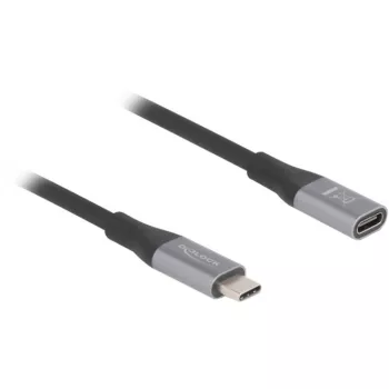Kabel USB DeLOCK USB4 Gen 2x2 2m USB-C Czarny Szary 81202