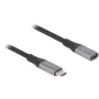 Kabel USB DeLOCK USB4 Gen 2x2 2m USB-C Czarny Szary 81202