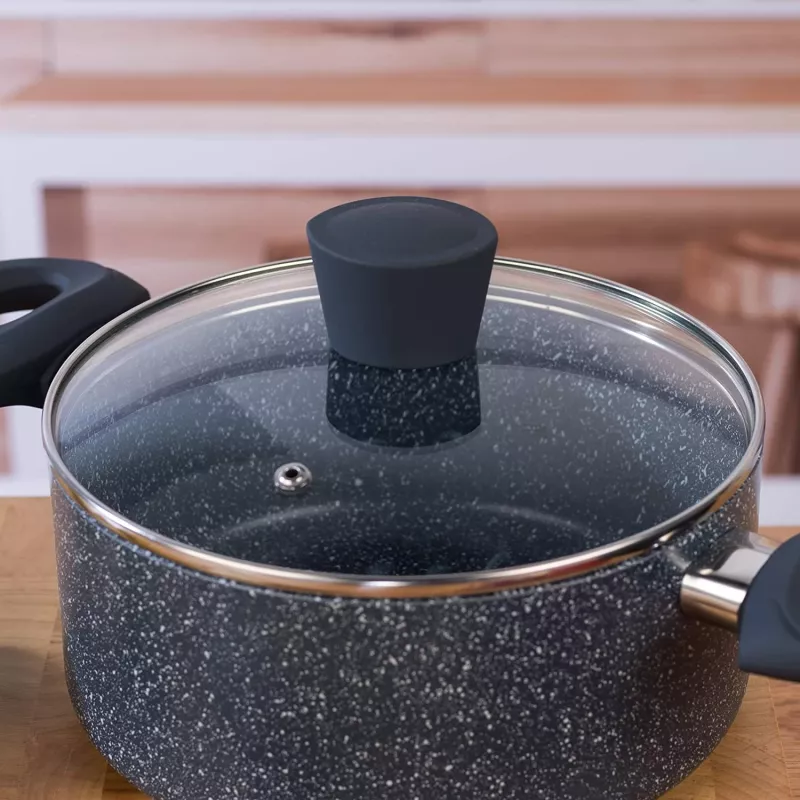 Garnek Russell Hobbs RH00848EU 20 cm kamienny – garnek do gotowania na kuchence z pokrywką