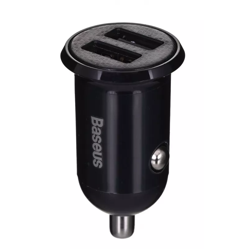 Ładowarka samochodowa Baseus Gain Pro Universal Czarny — 2× USB 2.0, 2.4 A na port, wejście 12–24 V, wyjście 5 V