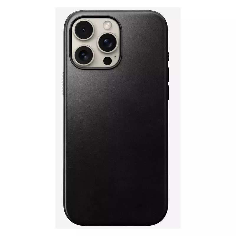 Pokrowiec na telefon Nomad Modern Leather etui do iPhone 16 Pro Max, 6,9 cala (17,5 cm), czarny, skóra+PC+TPU