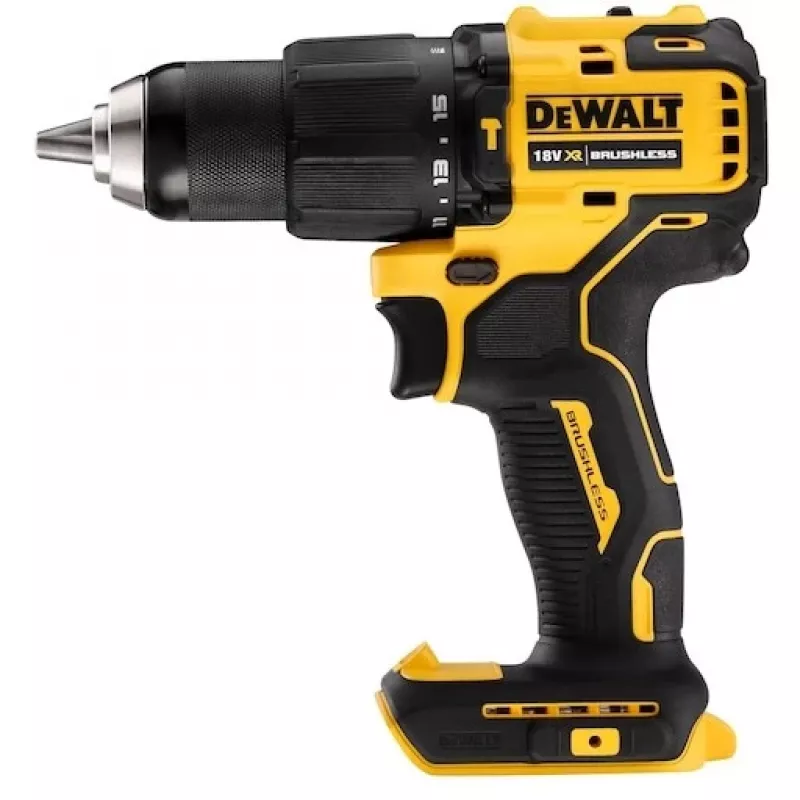Wiertarko-wkrętarka akumulatorowa DeWALT DCD709N-XJ, bezszczotkowa 18V, 2-biegowa, 1650 obr./min, 65 N·m, uchwyt bezkluczykowy 1.5–13 mm, 1.2 kg