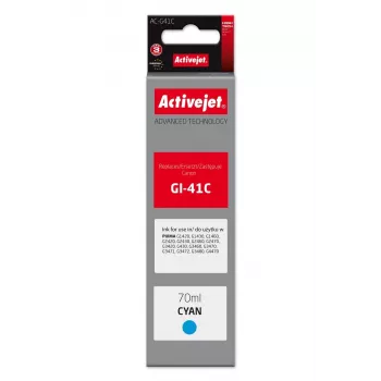 Butelka z tuszem ActiveJet AC-G41C do drukarek Canon, kompatybilna z GI-41C, 70 ml, cyjan