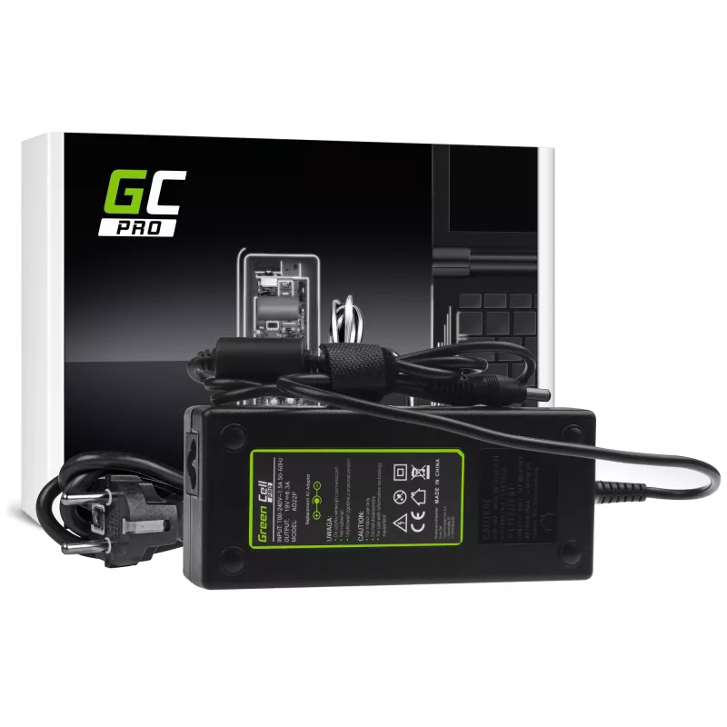 Zasilacz/ładowarka Green Cell AD22P 120 W 19 V 6.3 A do laptopów ASUS, wewnętrzny, czarny