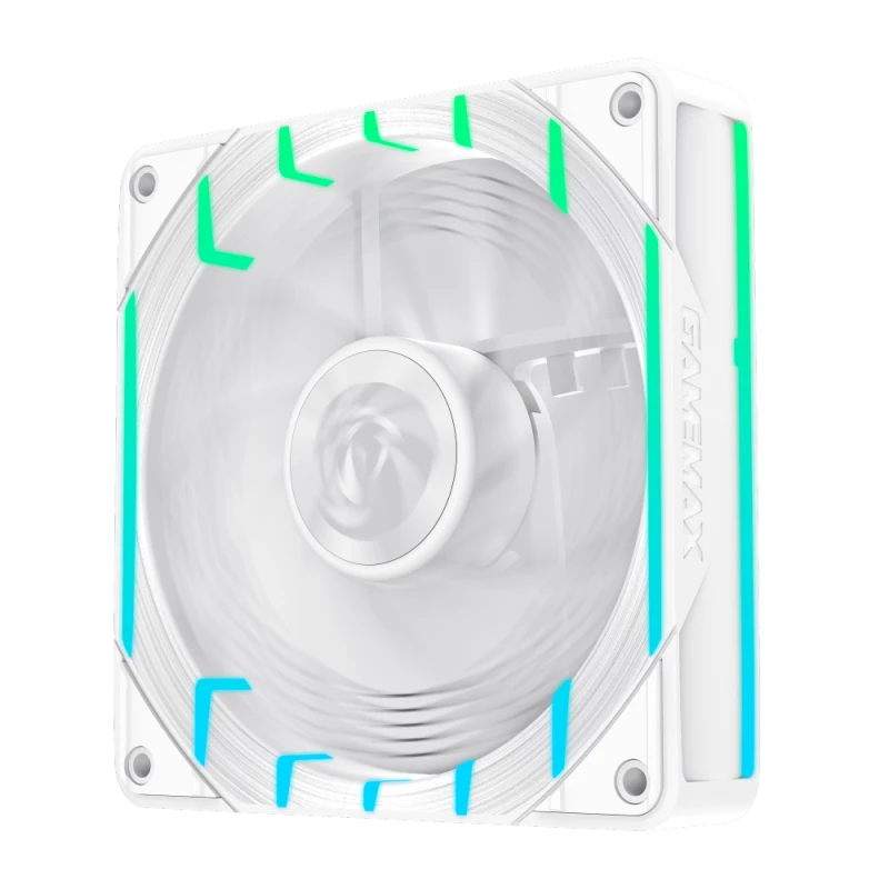 GAMEMAX TORNADO T12 ARGB-RW 120mm Biały Wentylator Obudowy z Odwróconymi Łopatkami