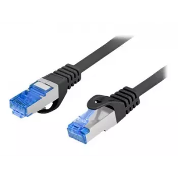Kabel sieciowy LANBERG PCF6A-10CC-0100-BK — Cat6a S/FTP, 1 m, RJ-45, czarny