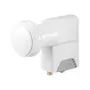 Wentronic Goobay Uniwersalny Twin LNB, szaro-biały - cyfrowy LNB SAT (DVB-S2) dla 2 abonentów (odbiór 4K/HDTV/3D) (67270)