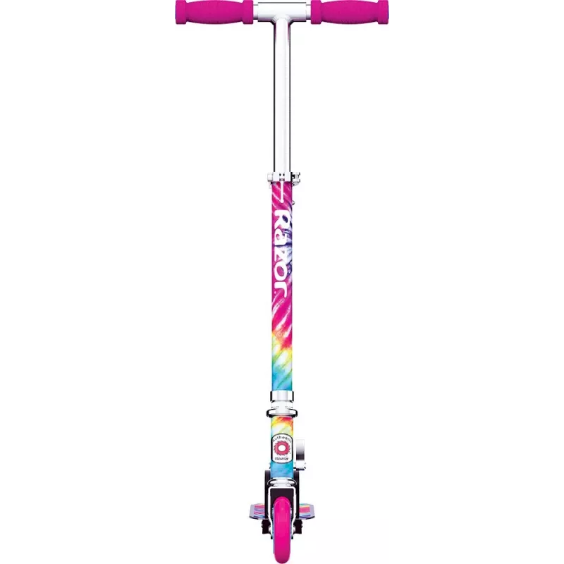 Hulajnoga dziecięca Razor A Tie-Dye — aluminiowa składana hulajnoga 2-kołowa, regulowana kierownica, ABEC-5, maks. obciążenie 65 kg