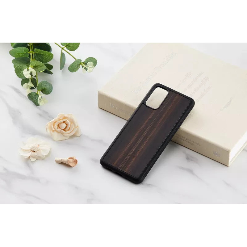 Etui ochronne Samsung Galaxy S20+ — człowiek i drewno — hebanowa czerń
