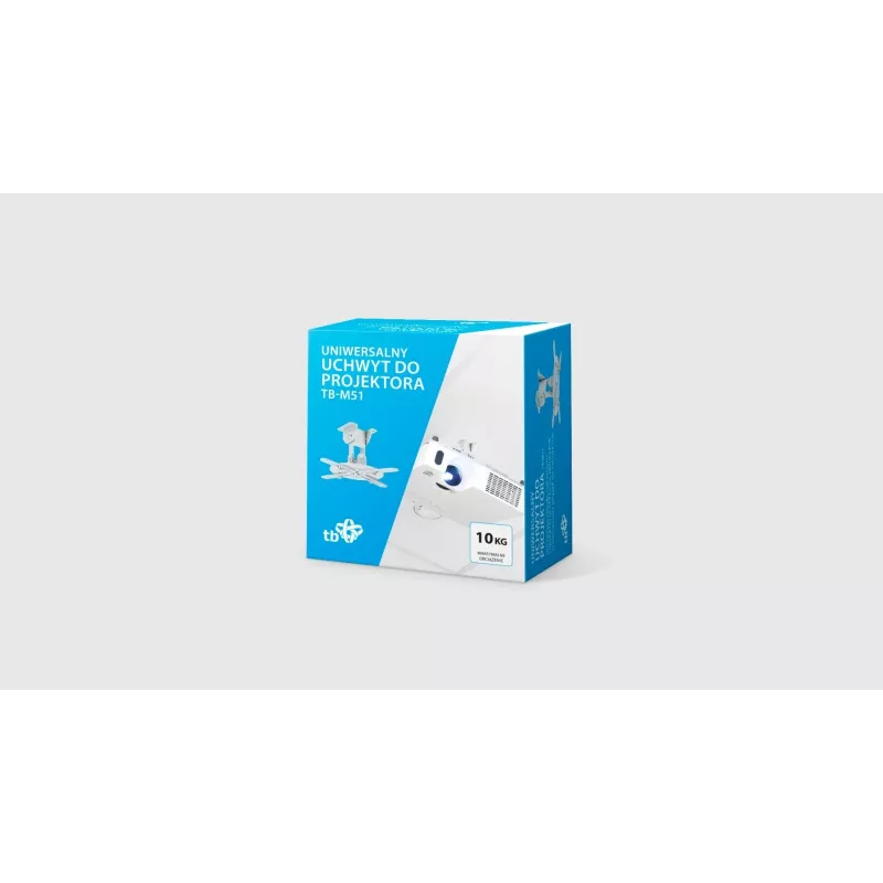 Uchwyt sufitowy do projektora TB TB-M51 — obsługuje do 10 kg, przedłużenie 15,2 cm