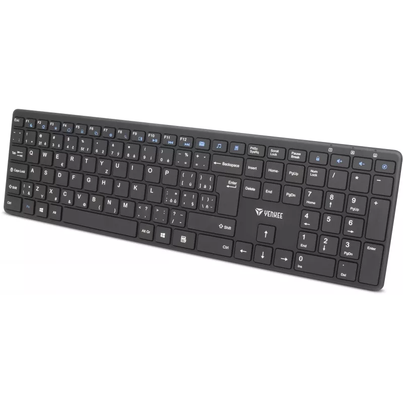 Bezprzewodowy zestaw klawiatura i mysz YENKEE YKB 2008CS — 2,4 GHz USB, kompaktowy układ