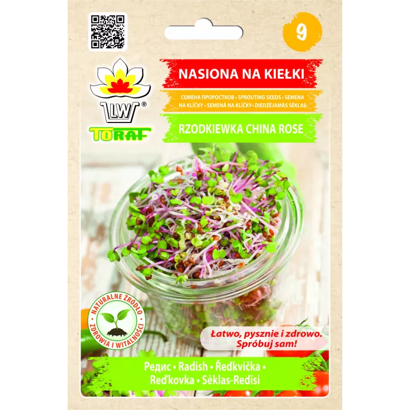 Nasiona Rzodkiewki China Rose do Kiełkowania, Opakowanie 20g