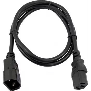 Przedłużacz zasilający Omnitronic 30235104, 3×0,75 mm², 1 m, czarny