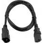 Przedłużacz zasilający Omnitronic 30235104, 3×0,75 mm², 1 m, czarny