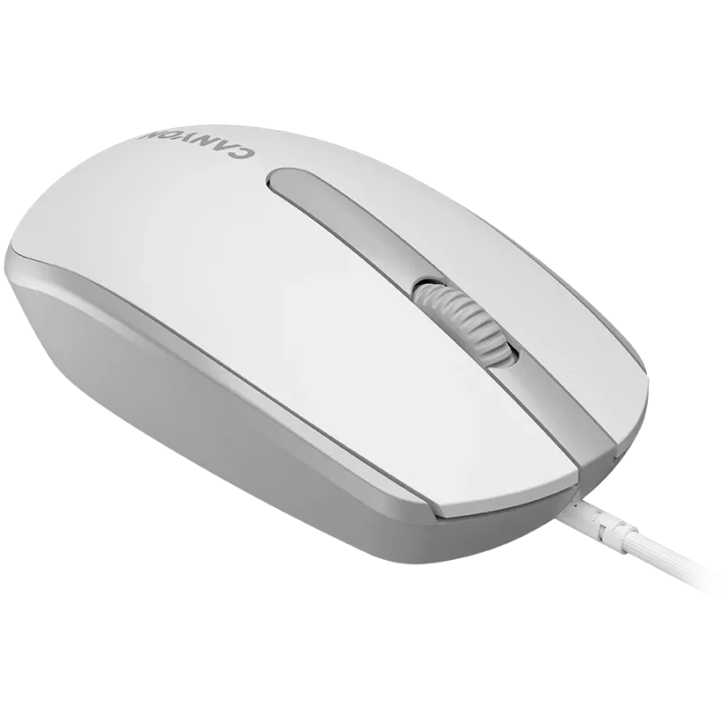 Mysz CANYON M-10 przewodowa biało-szara