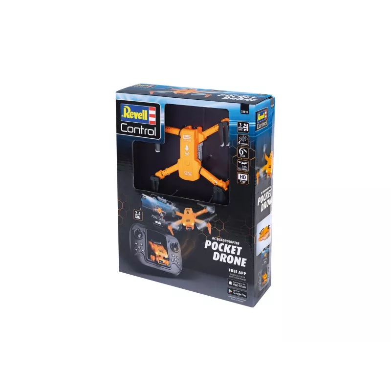 Quadrocopter RC REVELL Pocket Drone 23810 — 2,4 GHz, pilotów 4-kanałowe