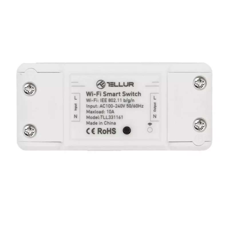 Inline WiFi Switch Tellur TLL331161 2200W — inteligentny przekaźnik liniowy do lamp i urządzeń