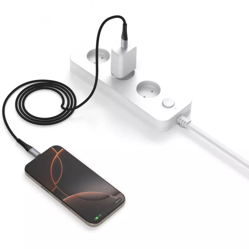 Kabel USB 4smarts 541454 1,5m USB-C czarny