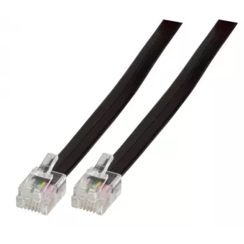 EFB-Elektronik kabel modułowy czarny, 2 x wtyk RJ12 (6/6), 1:1, 1,0 m Producent: EFB Elektronik (K2404SW.1)