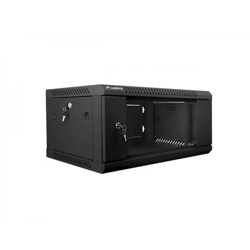 Szafka wisząca LANBERG WF01-6404-10B 4U 19 cali 600×450×285 mm IP20 czarna, udźwig 60 kg