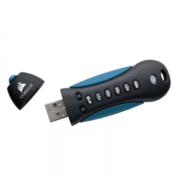CORSAIR Flash Padlock 3 128 GB bezpieczny pendrive USB 3.0 z klawiaturą, bezpieczne sprzętowe szyfrowanie AES 256-bit