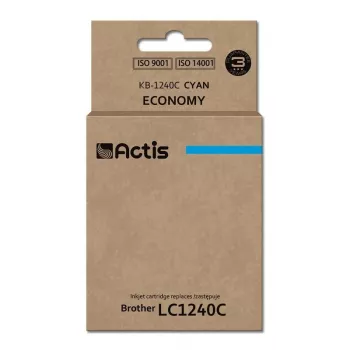 Wkład atramentowy ACTIS KB-1240C kompatybilny z Brother, cyjan, 19 ml, tusz barwnikowy, wydajność standardowa