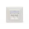 Digitus | Płyta czołowa do modułów Keystone, typ niemiecki, płyta środkowa 50x50 mm, ramka 80x80 mm | DN-93801-1