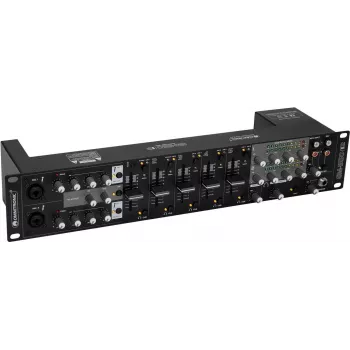 Mikser rozrywkowy Omnitronic EM-550B MK2 5-kanałowy mikser USB z EQ i wejściami mikrofonowymi