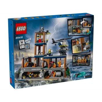 LEGO City Zabawka konstrukcyjna Posterunek policji Wyspa więzienna 60419 — 980 elementów, 7 minifigurek, 370×400×160 mm