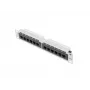 Patch panel LANBERG PPU6-9012-S, 12-port Cat6, metal, szary