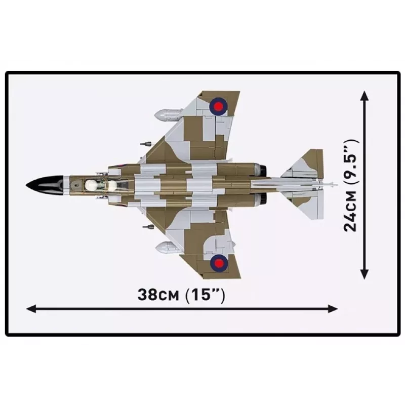 Cobi Blocks F-4M Phantom II model samolotu wojskowego, zestaw konstrukcyjny 728 elementów