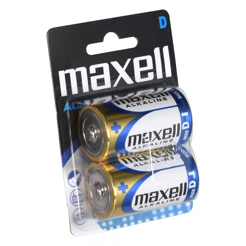 Bateria jednorazowa alkaliczna MAXELL D 1.5V (cylindryczna) — 2 szt., blister