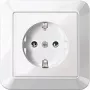 Gniazdo wtykowe SCHUKO Merten 16A MEG2301-1019 termoplastowe polar-białe z płytką maskującą MEG2 MEG2301-1019 (MEG2301-1019)