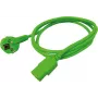 ROLINE - Kabel zasilający - CEE 7/7 (M) kątowy do IEC 60320 C13 prosty - AC 250 V - 10 A - 1.8 m - Zielony - Niemcy (19.08.1013)
