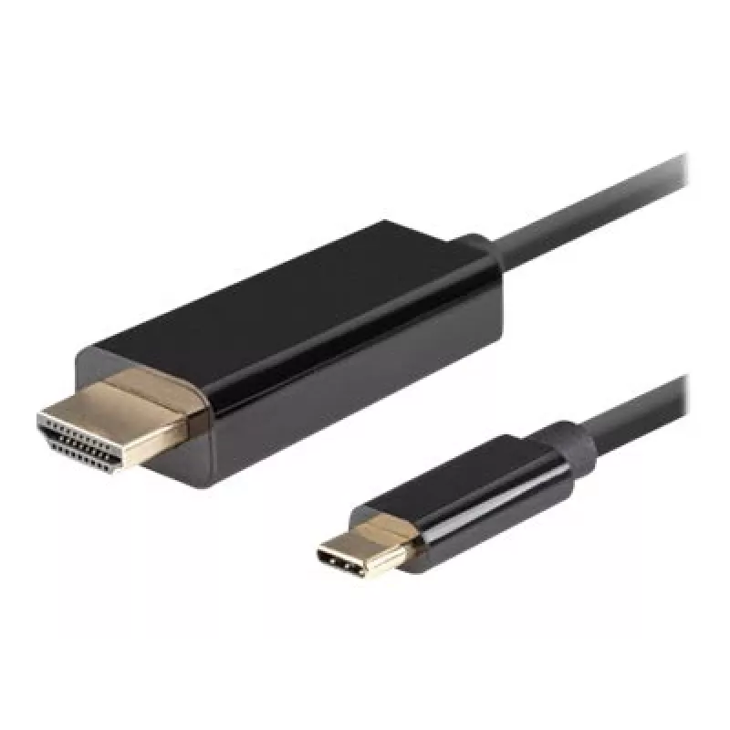 Przewód Lanberg USB-C na HDMI, 0,5 m, 4K/60Hz, czarny | Lanberg | Przewód USB-C na HDMI | CA-CMHD-10CU-0005-BK | 0,5 m