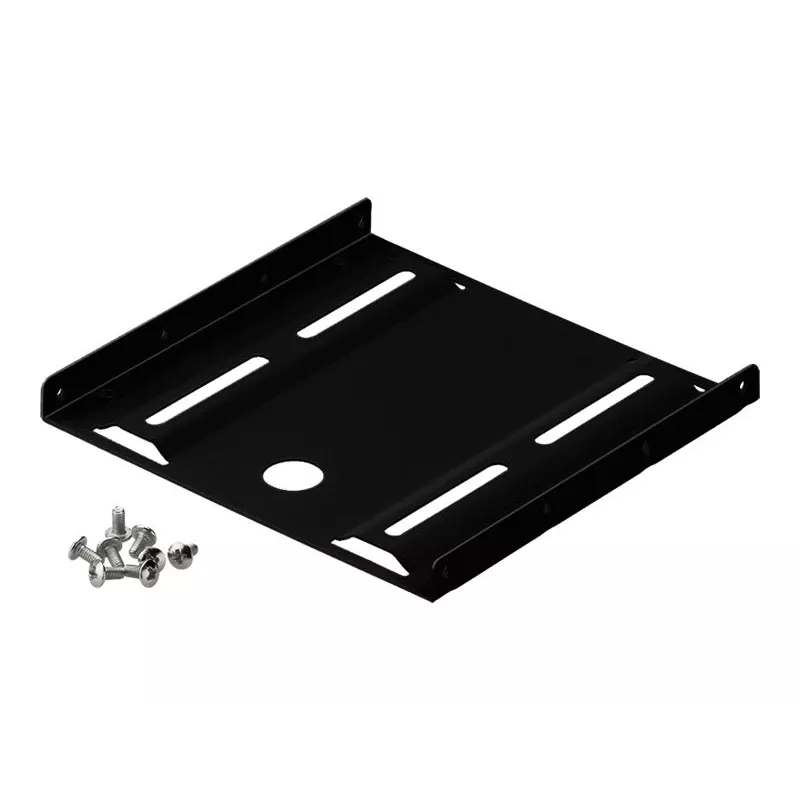 Wentronic Goobay Festplatten-Einbaurahmen 2.5 auf 3.5, Schwarz - geeignet für den Einbau einer 2.5 Festplatte in einen 3.5 Gehäuseschacht (93990)