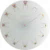 Zegar NeXtime 8809 Chair, Ø30 cm, ścienny, biały/wielokolorowy
