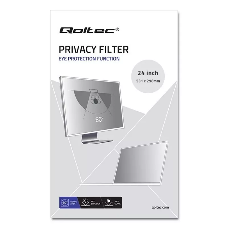 Filtr prywatyzujący Qoltec 51060 do monitora 61 cm (24 cale)