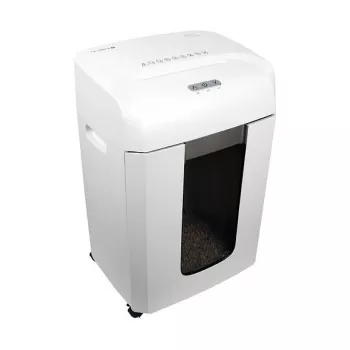 Niszczarka do papieru Olympia MC 615.2 — Mikrocięcie P-5, podawanie 22 cm, pojemność 15 arkuszy, 65 dB, biała
