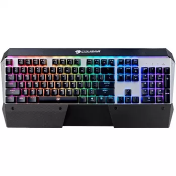 COUGAR CGR-WM4MB-ATR klawiatura Gaming USB QWERTZ niemiecki Czarny, Srebrny