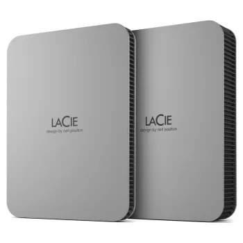 LaCie Mobile Drive Moon 4TB Zewnętrzny Dysk Twardy Przenośny Srebrny USB-C 3.2 PC Mac z Adobe Creative Cloud 3 Lata Usługi Rescue (STLP400040)