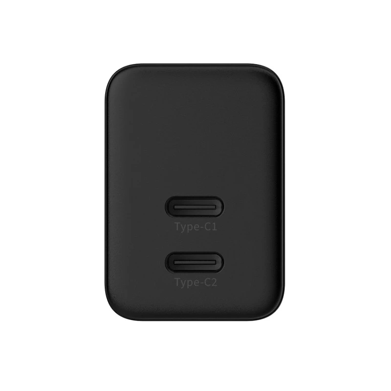 Crong ładowarka sieciowa Ultra Compact GaN 35W PD 3.0 2x USB-C (czarna)