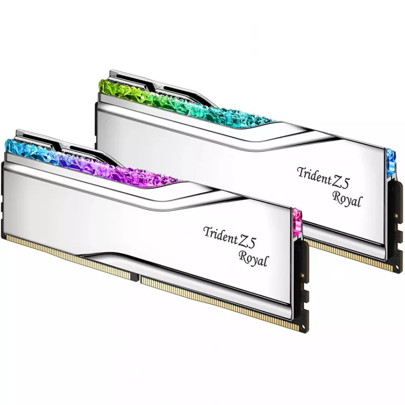 DIMM 64 GB DDR5-6400 (2x 32 GB) Dual-Kit, Arbeitsspeicher silber, F5-6400J3239G32GX2-TR5S, Trident Z5 Royal, INTEL XMP